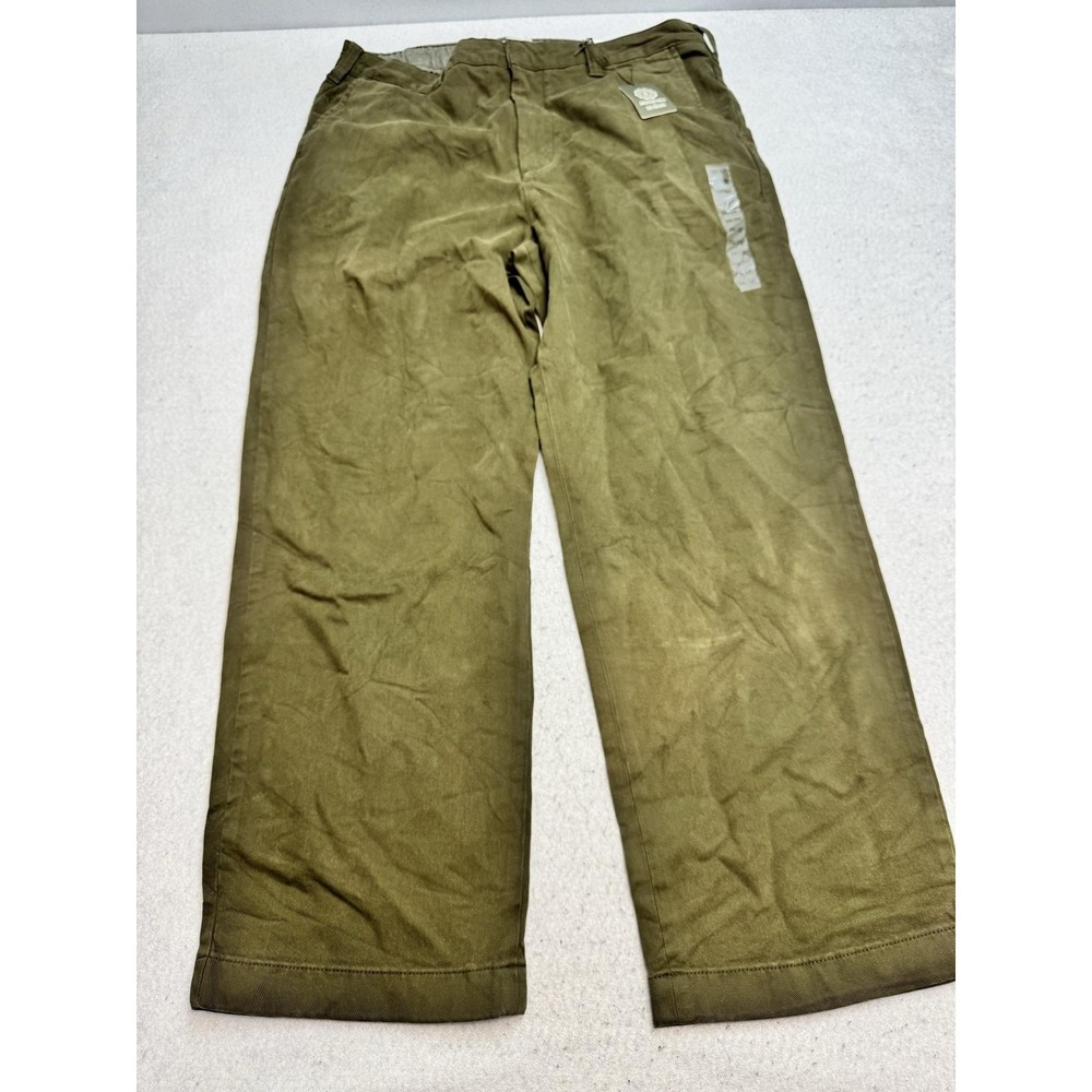 American Eagle Tru Kolor Utility Pants Mens 36x32 Green Khaki Canvas Relaxed Fit